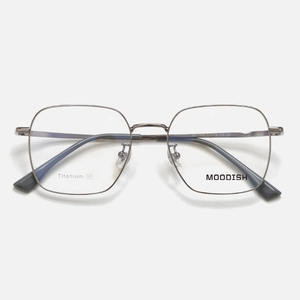 MOODISH MO7665 53-18-145 Retro β-Titanium Glasses Frame IP Two-Tone Plating