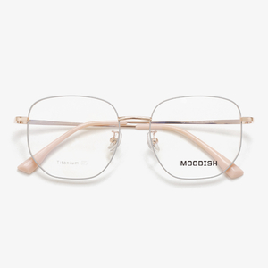 MOODISH MO7667 55-18-145 Oversized Retro β-Titanium Frame IP Two-Tone Plating