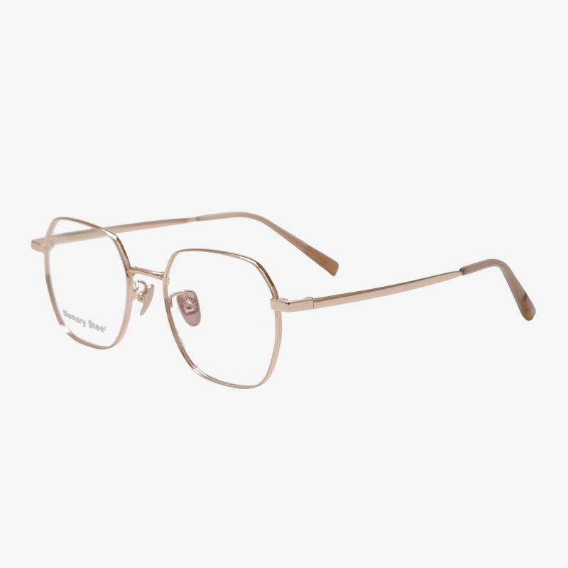 LC9103 51-18-145 Memory Titanium Wide-Leg Retro Glasses