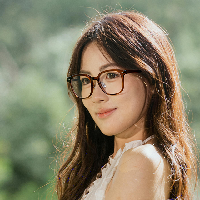 CAILIN KELIEN 81 Series Semi Rimless Smoke Grey Acetate Minimalist Optical Frame - 81101