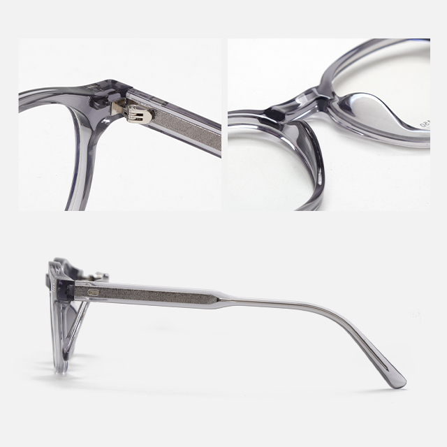 CAILIN KELIEN 81 Series Geometric Crystal Pink Acetate Fashion Optical Frame - 81111