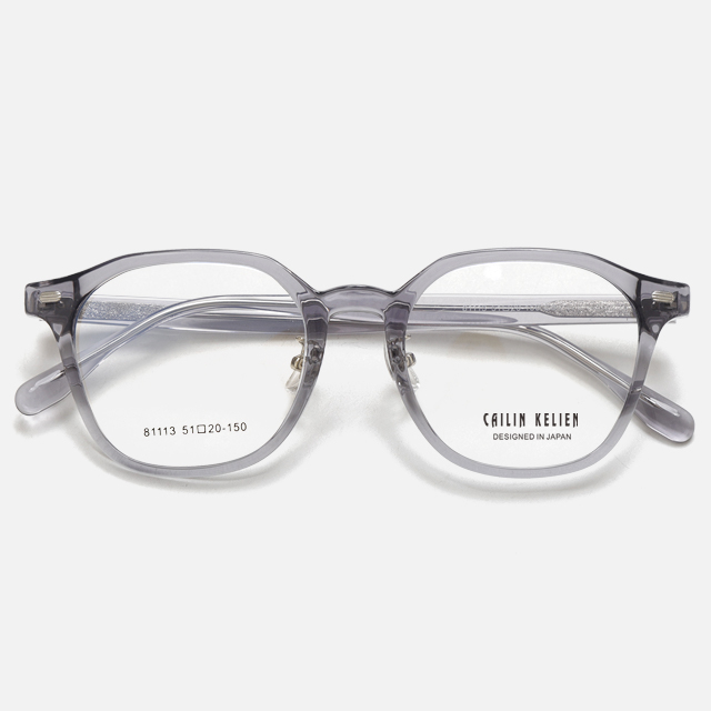 CAILIN KELIEN 81 Series Oval Translucent Amber Acetate Trendy Optical Frame - 81113