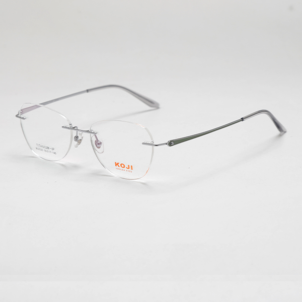 KOJI MJ2520 55-17-145 Titanium Rimless Optical Glasses Frame OEM ODM