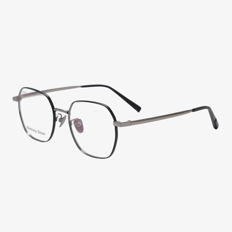 LC9103 51-18-145 Memory Titanium Wide-Leg Retro Glasses