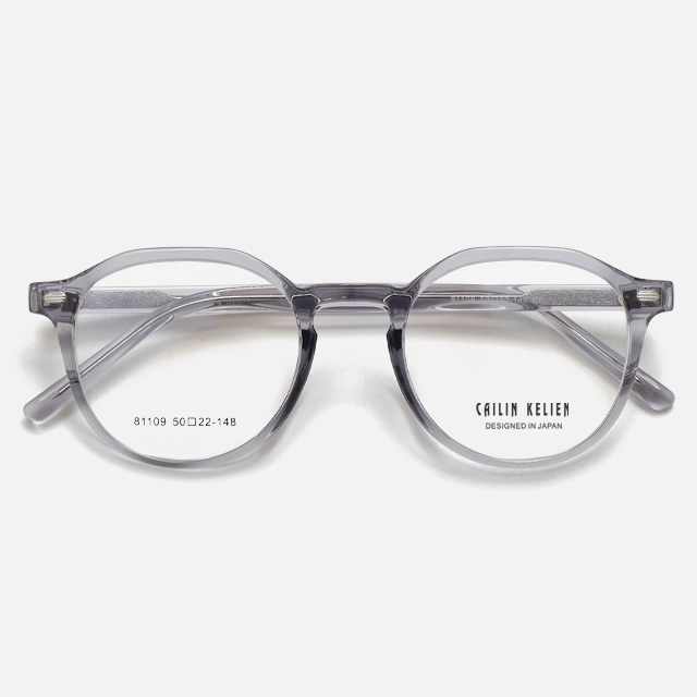 CAILIN KELIEN 81 Series Browline Gradient Grey Acetate Retro Optical Frame - 81109