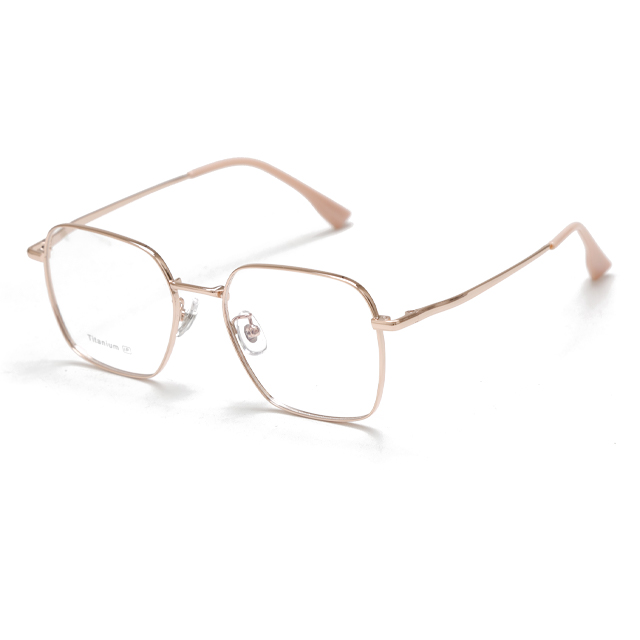 MOODISH MO7665 53-18-145 Retro β-Titanium Glasses Frame IP Two-Tone Plating