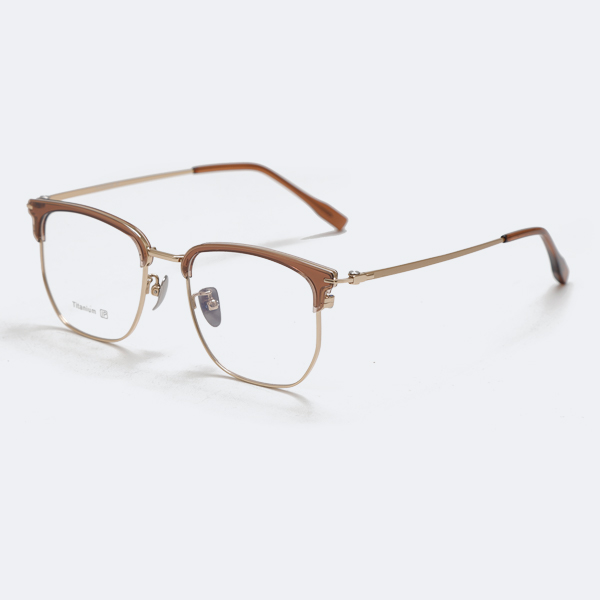 KOJI P99162 51-18-148 Titanium Browline Glasses Frame OEM ODM