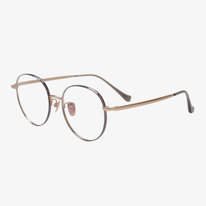 9101 51-18-145 Memory Titanium Wide Fit Retro Glasses