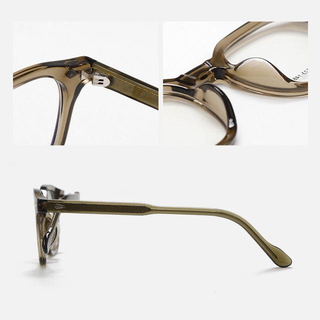 CAILIN KELIEN 81 Series Shield Champagne Acetate Luxury Optical Frame - 81103