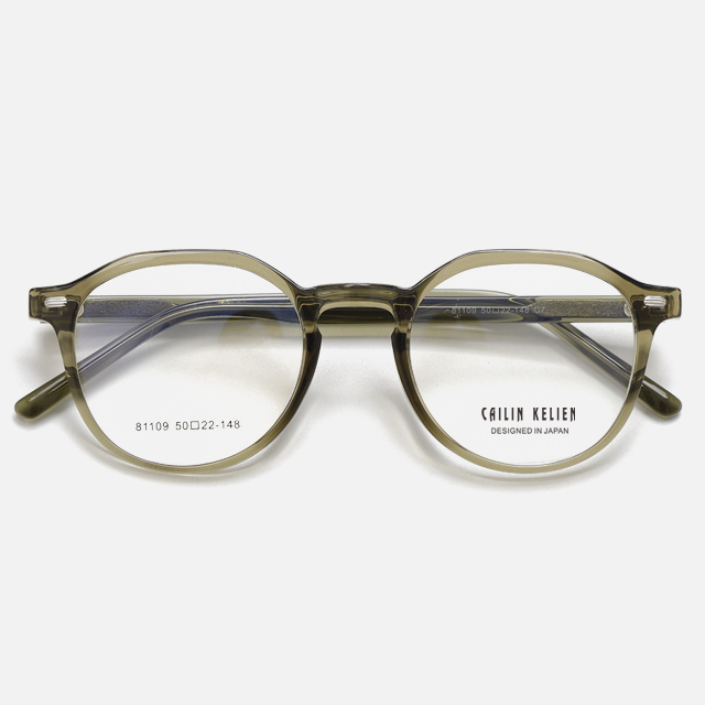CAILIN KELIEN 81 Series Browline Gradient Grey Acetate Retro Optical Frame - 81109