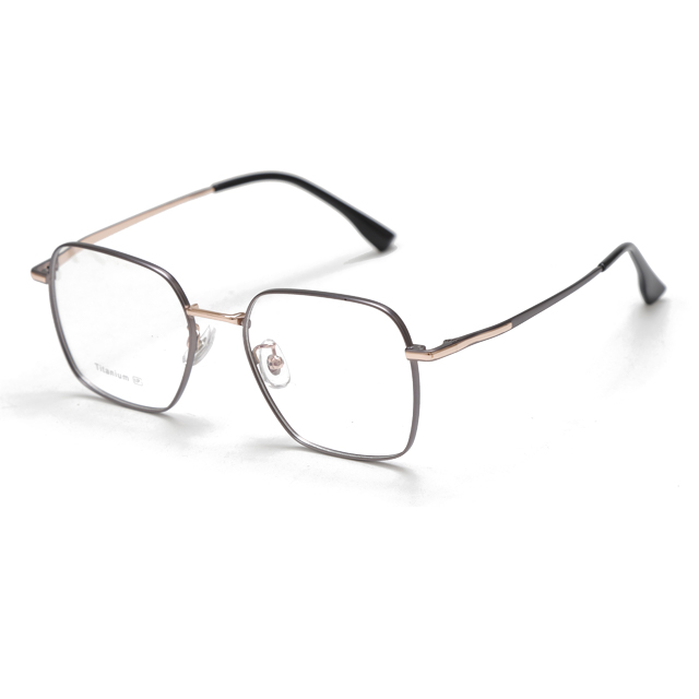 MOODISH MO7665 53-18-145 Retro β-Titanium Glasses Frame IP Two-Tone Plating