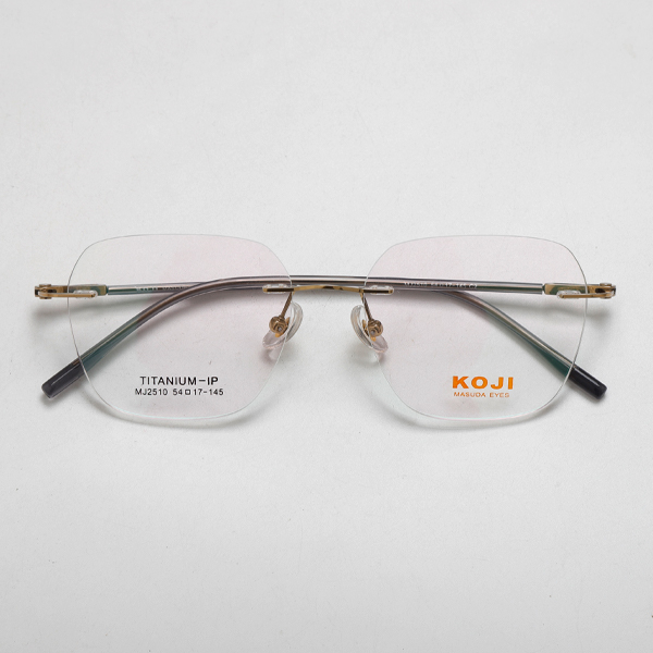 KOJI MJ2510 54-17-145 Titanium Rimless Optical Glasses Frame OEM ODM