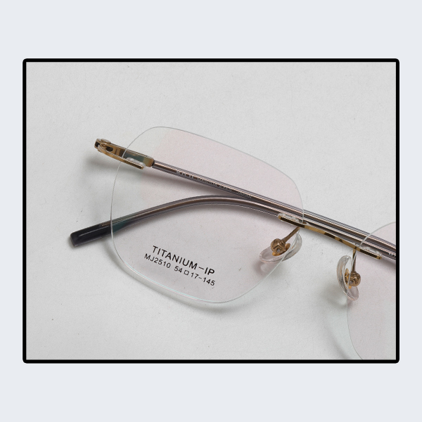 KOJI MJ2510 54-17-145 Titanium Rimless Optical Glasses Frame OEM ODM