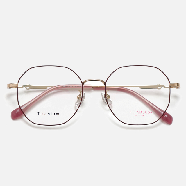70140 52-18-142 Laser Logo Ultra Light Koji Masuda Women Titanium Glasses Frames