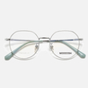 MOODISH MO7659 50-18-145 Retro β-Titanium Glasses Frame IP Two-Tone Plating