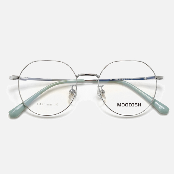 MOODISH MO7659 50-18-145 Retro β-Titanium Glasses Frame IP Two-Tone Plating