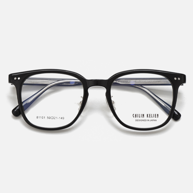 CAILIN KELIEN 81 Series Semi Rimless Smoke Grey Acetate Minimalist Optical Frame - 81101