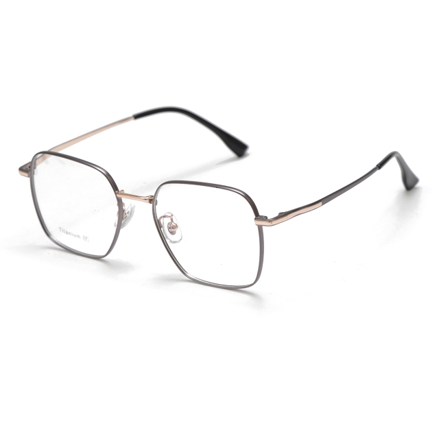 MOODISH MO7665 53-18-145 Retro β-Titanium Glasses Frame IP Two-Tone Plating