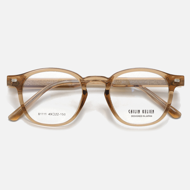 CAILIN KELIEN 81 Series Geometric Crystal Pink Acetate Fashion Optical Frame - 81111