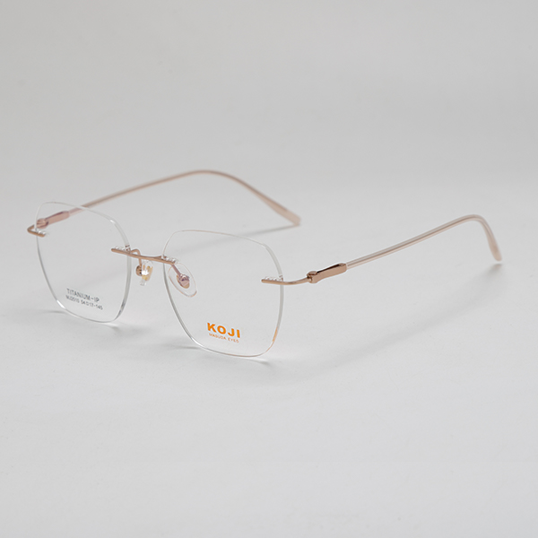 KOJI MJ2510 54-17-145 Titanium Rimless Optical Glasses Frame OEM ODM