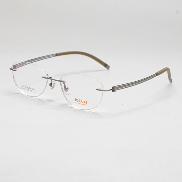KOJI MJ2523 53-17-145 Titanium Rimless Optical Glasses Frame OEM ODM