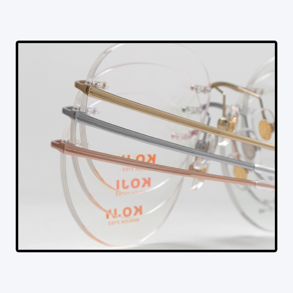 KOJI MJ2528 53-17-145 Titanium Rimless Optical Glasses Frame OEM ODM