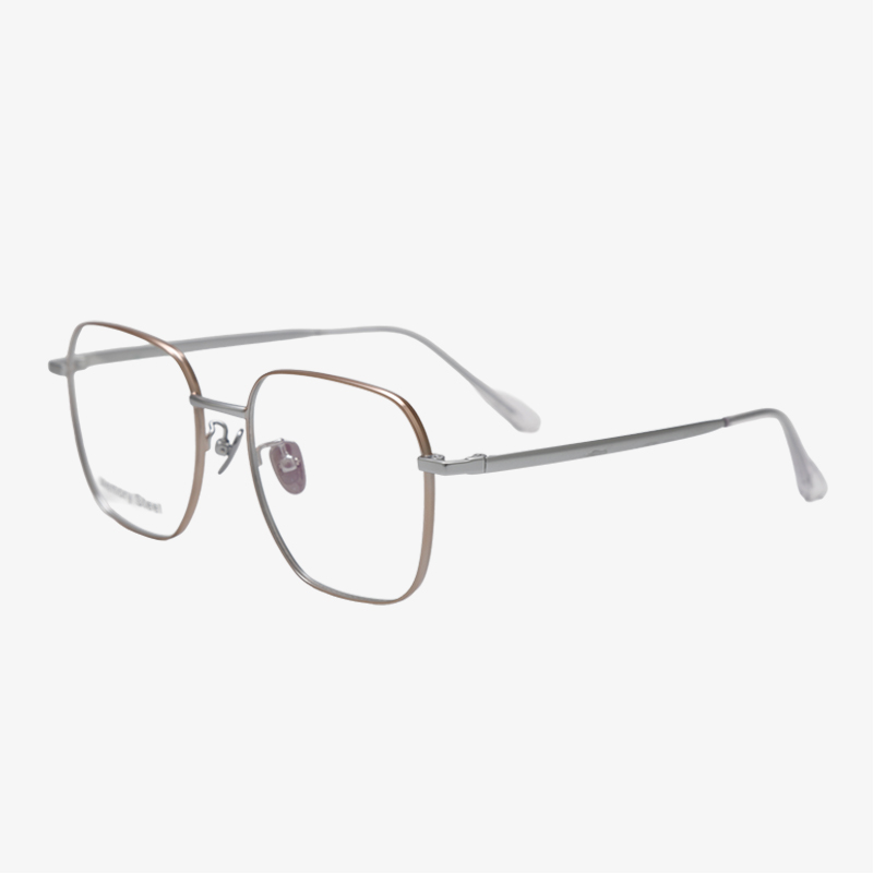 LC9106 53-18-145 Flexible Memory Titanium Retro Wide Fit Eyeglasses
