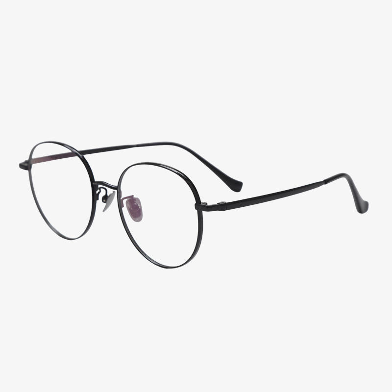 9101 51-18-145 Memory Titanium Wide Fit Retro Glasses