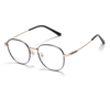 MOODISH MO7655 49-18-145 Retro Semi-Titanium Glasses Frame IP Two-Tone Plating
