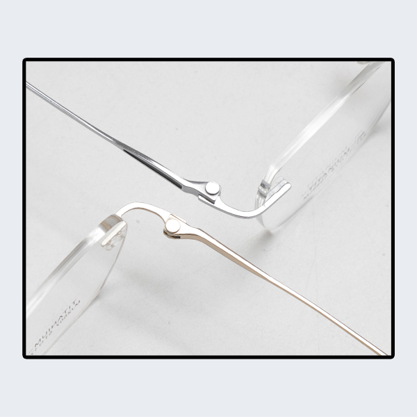 KOJI MJ2507 51-17-145 Titanium Rimless Browline Glasses Frame OEM ODM