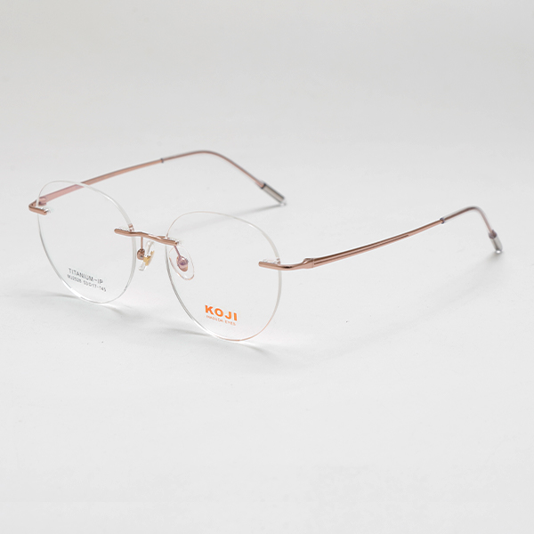 KOJI MJ2528 53-17-145 Titanium Rimless Optical Glasses Frame OEM ODM