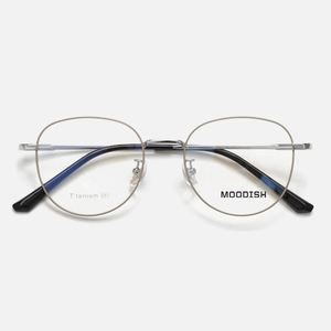 MOODISH MO7655 49-18-145 Retro β-Titanium Glasses Frame IP Two-Tone Plating