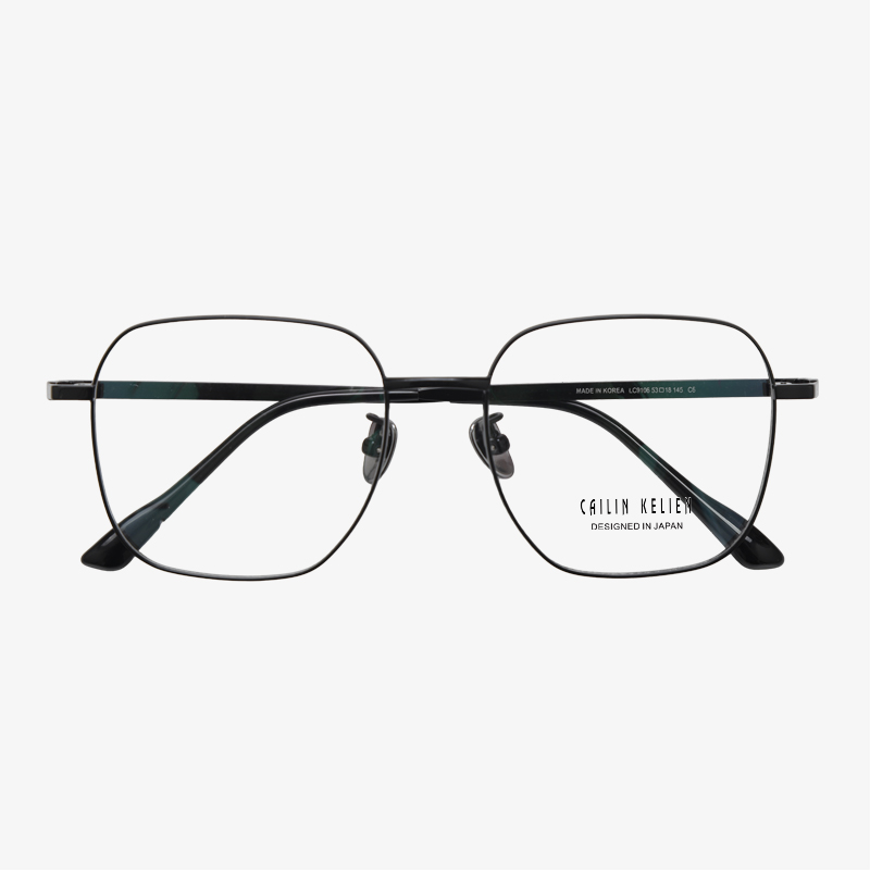LC9106 53-18-145 Flexible Memory Titanium Retro Wide Fit Eyeglasses