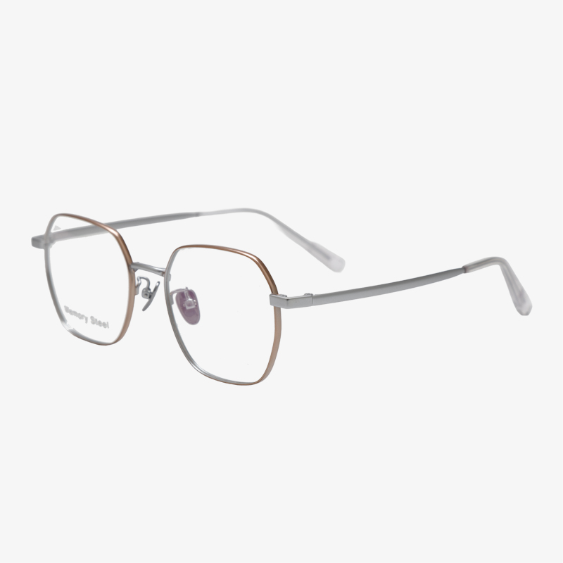 LC9103 51-18-145 Memory Titanium Wide-Leg Retro Glasses