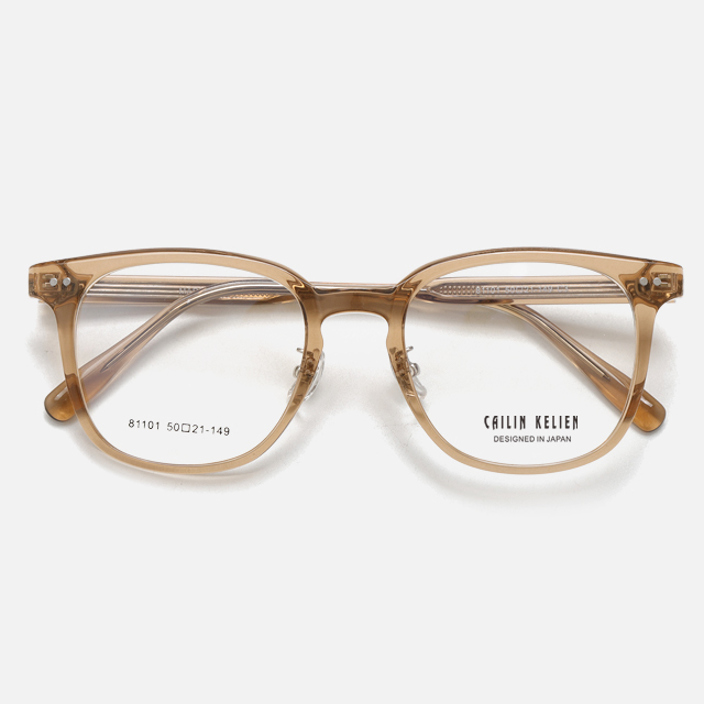 CAILIN KELIEN 81 Series Semi Rimless Smoke Grey Acetate Minimalist Optical Frame - 81101