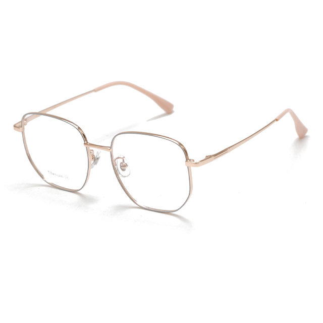 MOODISH MO7667 55-18-145 Oversized Retro β-Titanium Frame IP Two-Tone Plating