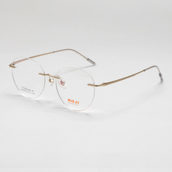 KOJI MJ2528 53-17-145 Titanium Rimless Optical Glasses Frame OEM ODM