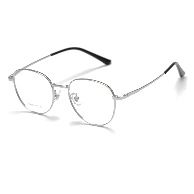 MOODISH MO7655 49-18-145 Retro Semi-Titanium Glasses Frame IP Two-Tone Plating