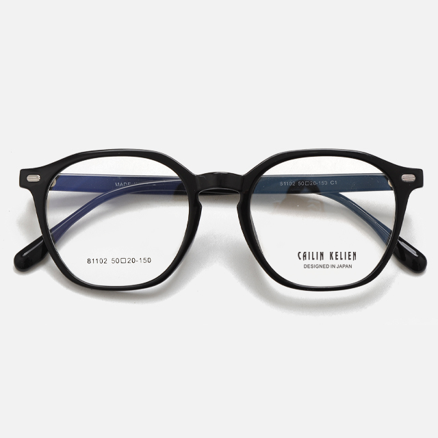 CAILIN KELIEN 81 Series Keyhole Navy Blue Acetate Unique Optical Frame - 81102