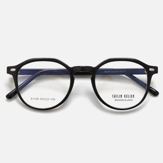 CAILIN KELIEN 81 Series Browline Gradient Grey Acetate Retro Optical Frame - 81109