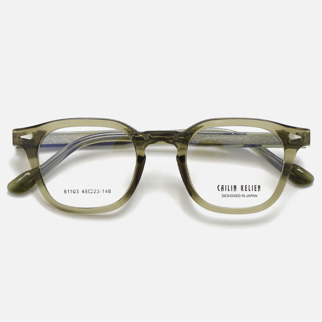 CAILIN KELIEN 81 Series Shield Champagne Acetate Luxury Optical Frame - 81103
