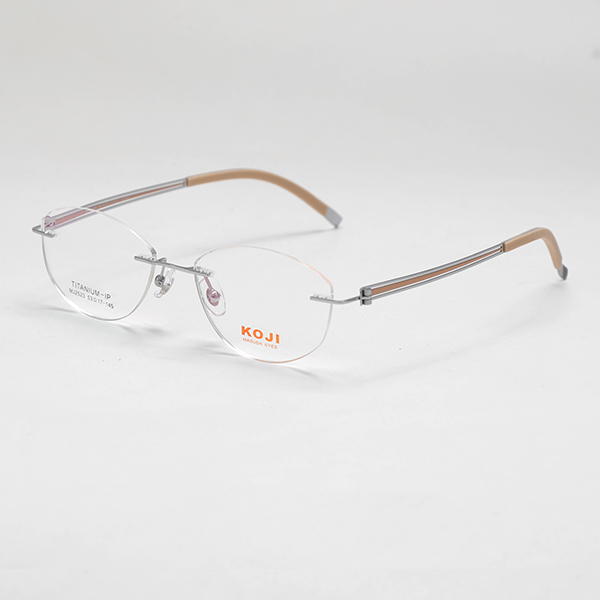 KOJI MJ2523 53-17-145 Titanium Rimless Optical Glasses Frame OEM ODM