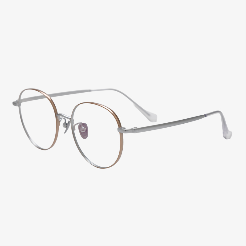 9101 51-18-145 Memory Titanium Wide Fit Retro Glasses