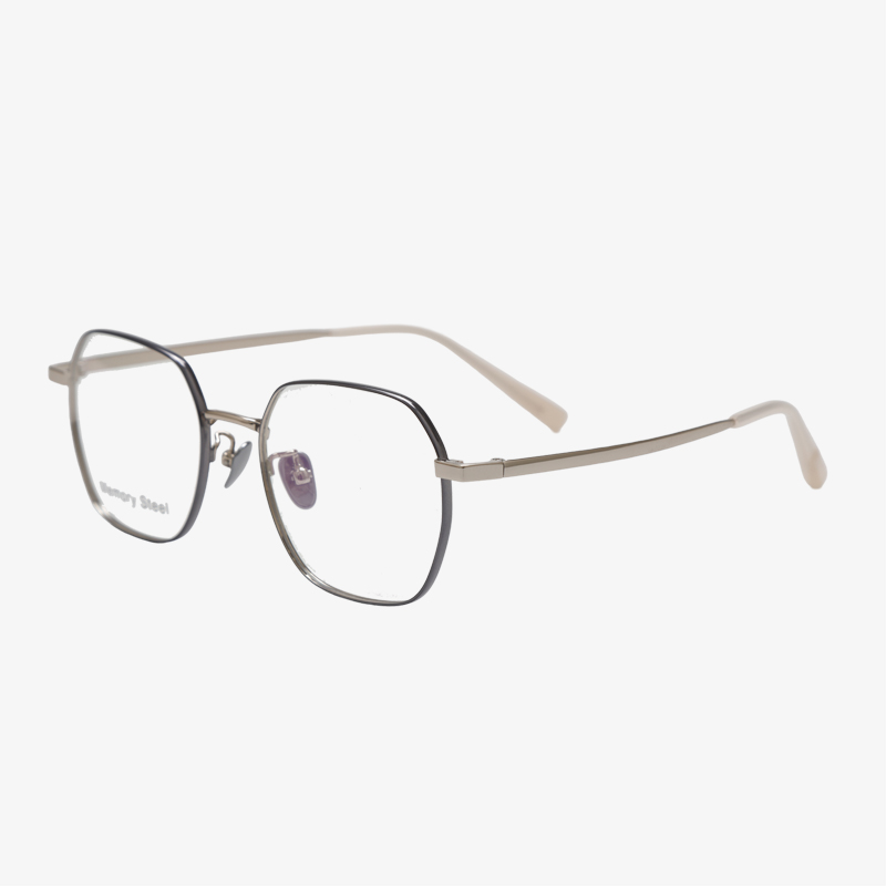 LC9103 51-18-145 Memory Titanium Wide-Leg Retro Glasses