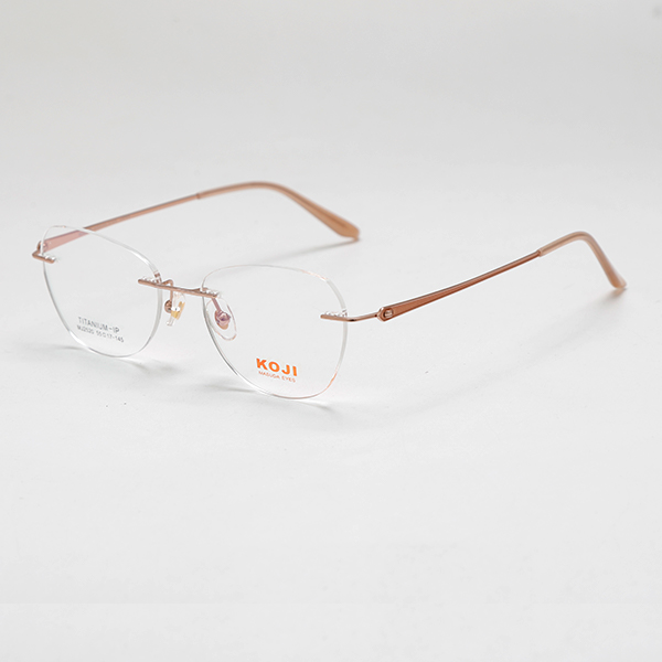 KOJI MJ2520 55-17-145 Titanium Rimless Optical Glasses Frame OEM ODM