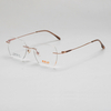KOJI MJ2507 51-17-145 Titanium Rimless Browline Glasses Frame OEM ODM