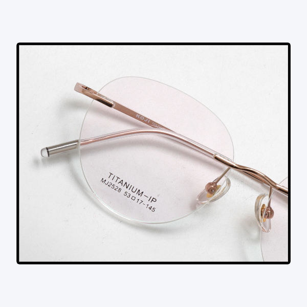 KOJI MJ2528 53-17-145 Titanium Rimless Optical Glasses Frame OEM ODM