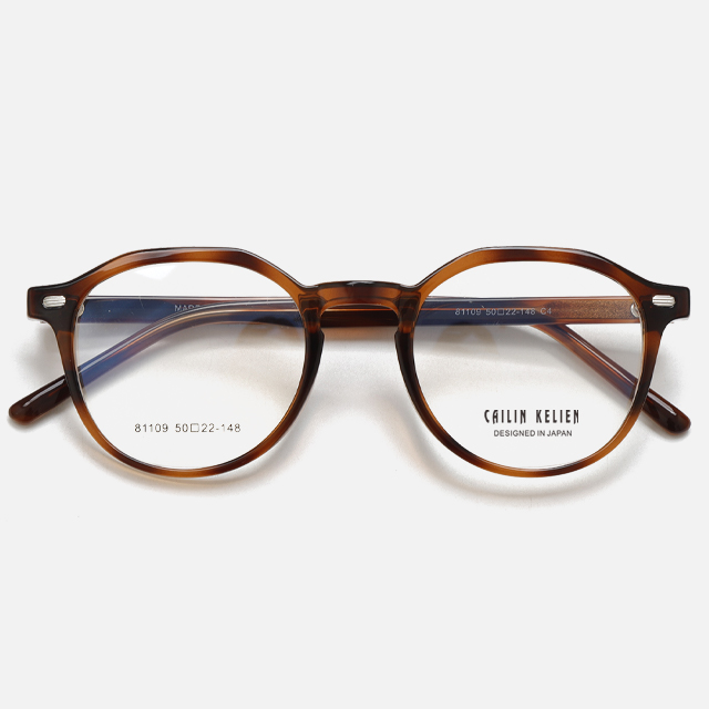 CAILIN KELIEN 81 Series Browline Gradient Grey Acetate Retro Optical Frame - 81109