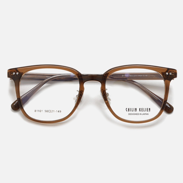 CAILIN KELIEN 81 Series Semi Rimless Smoke Grey Acetate Minimalist Optical Frame - 81101