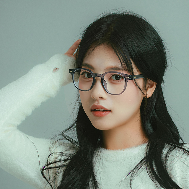 CAILIN KELIEN 81 Series Geometric Crystal Pink Acetate Fashion Optical Frame - 81111